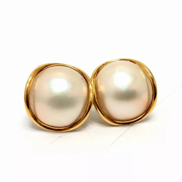 jewelry K18YG Abe Pearl Earrings Small items Accessories Earrings